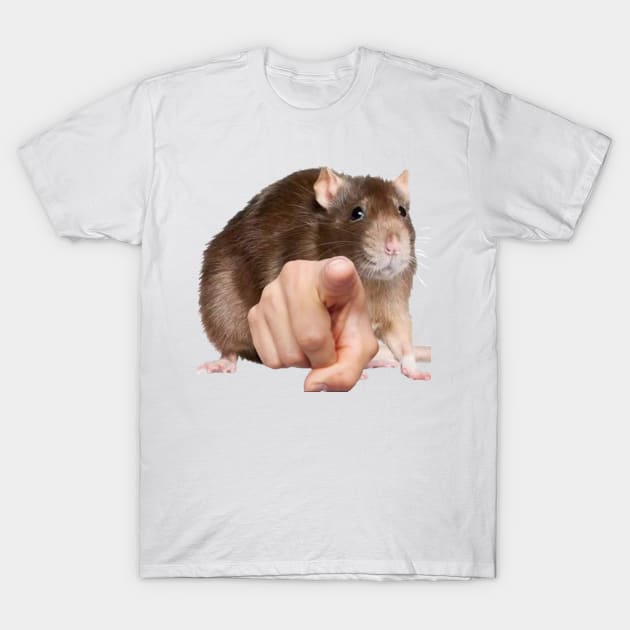 Accusing Rat! T-Shirt by DaneLowFi